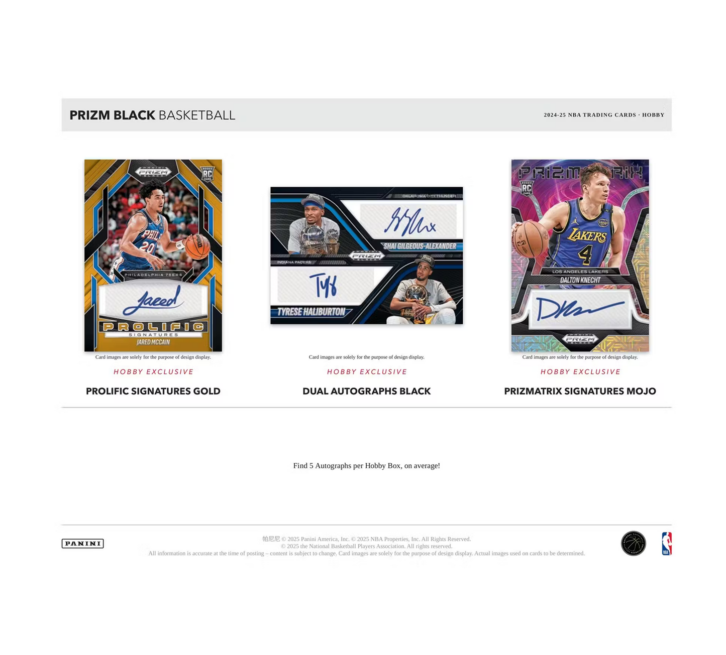2024-25 Panini Prizm Black Basketball Hobby Box