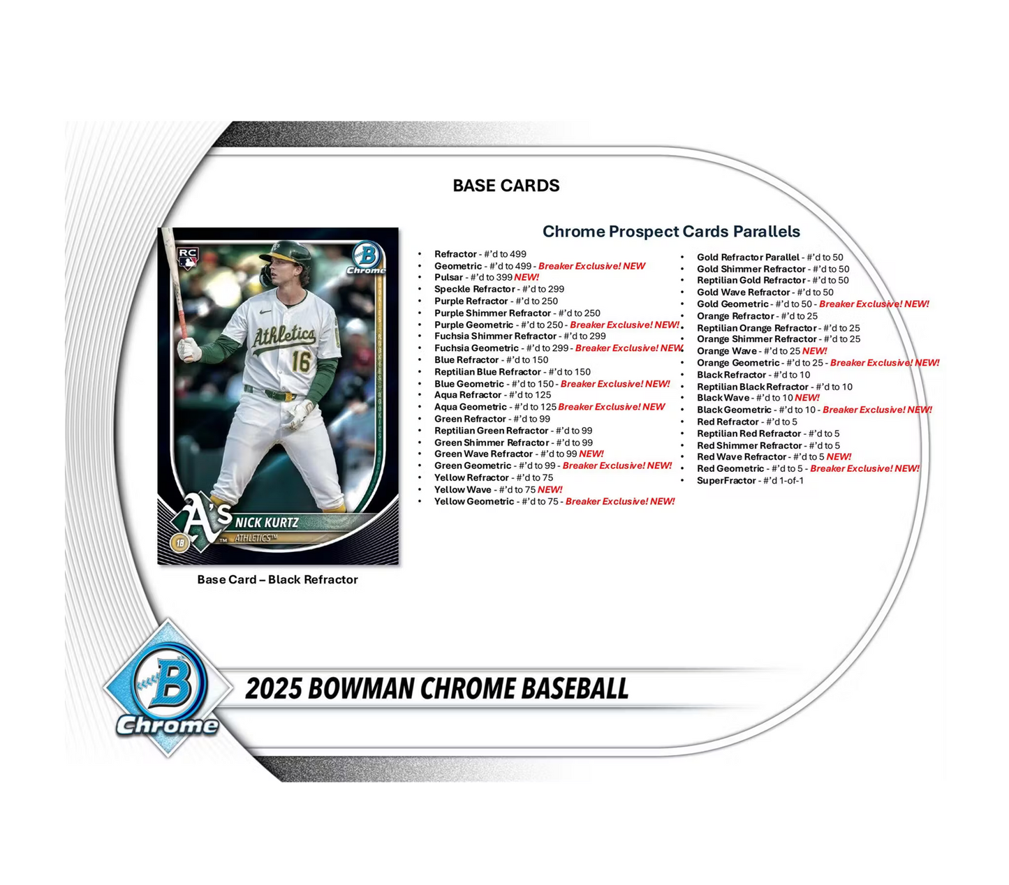 2025 Bowman Chrome Baseball Breakers Delight 6-Box Case