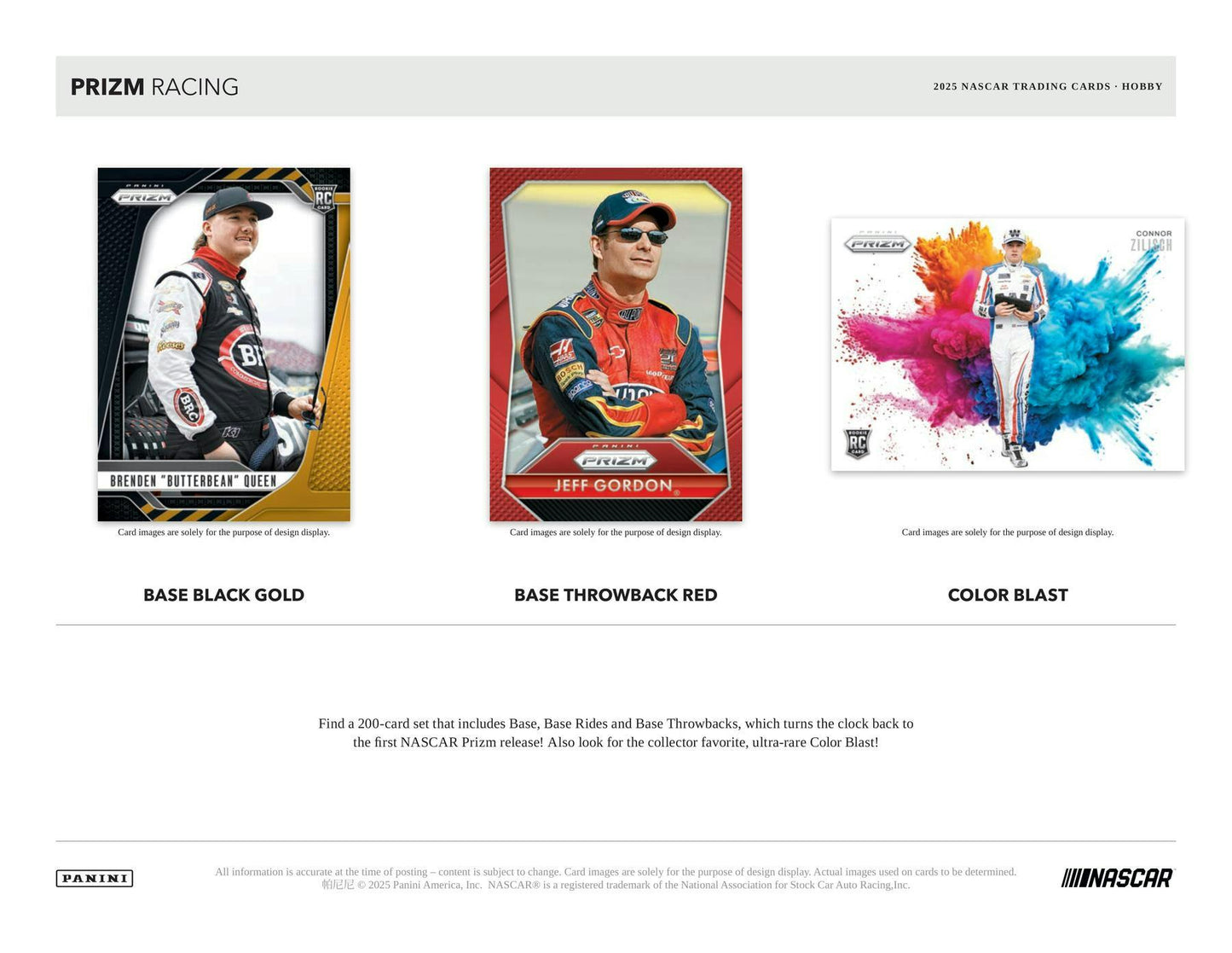 2025 Panini Prizm NASCAR Racing Hobby 12-Box Case (Presell)