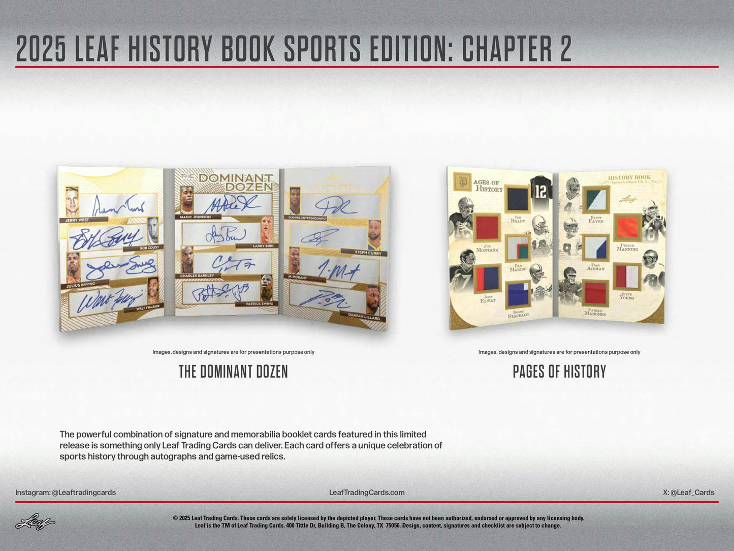 2025 Leaf History Book Sports Edition: Chapter 2 Hobby Box (Presell)