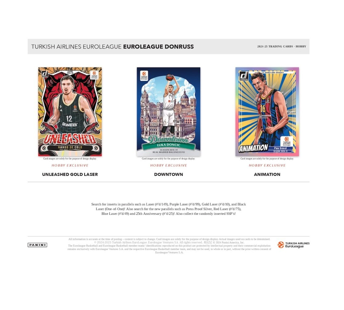 2024-25 Panini Donruss Euroleague Basketball Hobby 12-Box Case