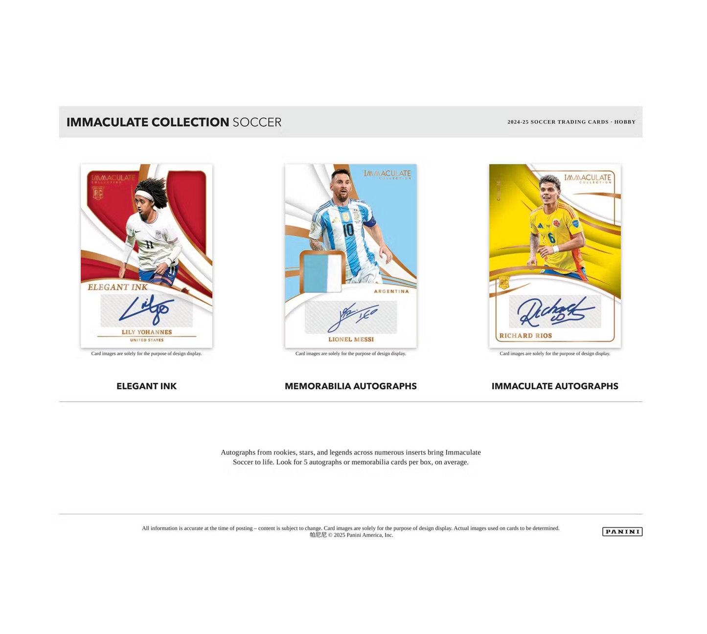 2024-25 Panini Immaculate Soccer Hobby 6-Box Case