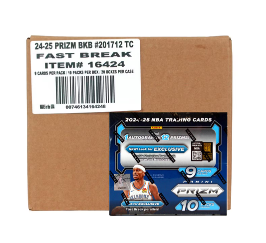 2024-25 Panini Prizm Basketball Fast Break Hobby 20-Box Case