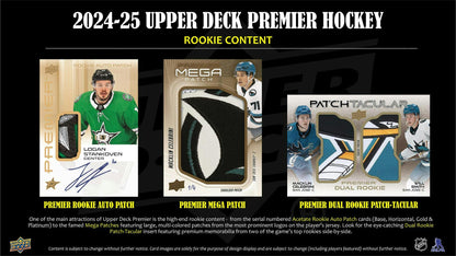 2024/25 Upper Deck Premier Hockey Hobby Box (Presell)