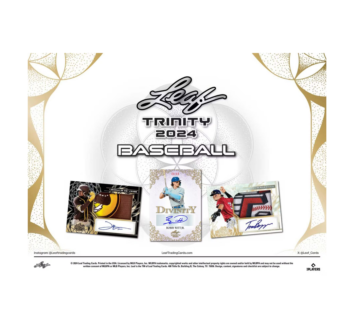 2024 Leaf Trinity Baseball Hobby 12-Box Case