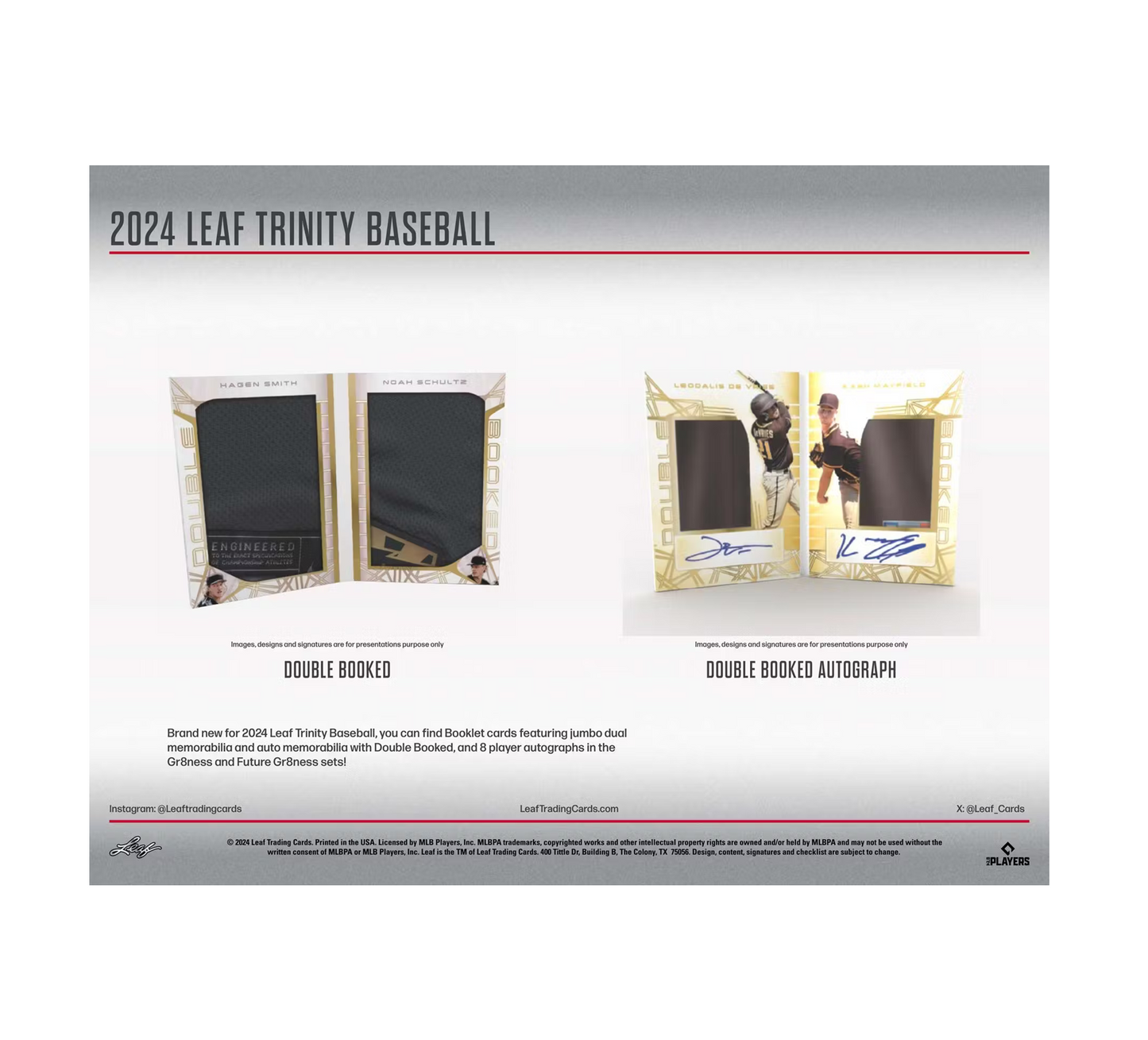 2024 Leaf Trinity Baseball Hobby 12-Box Case