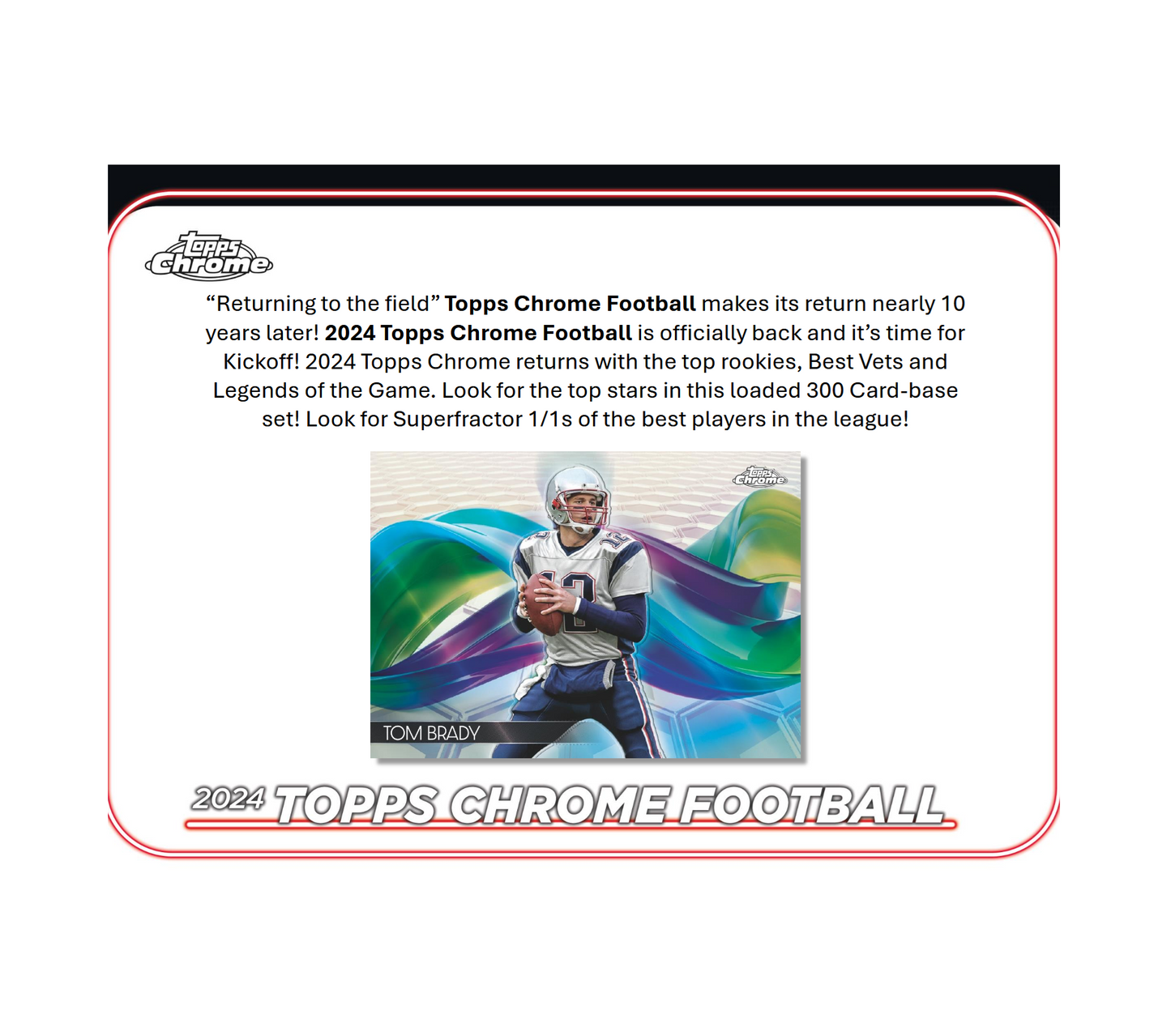 2024 Topps Chrome Football Breaker Delight 10-Box Case