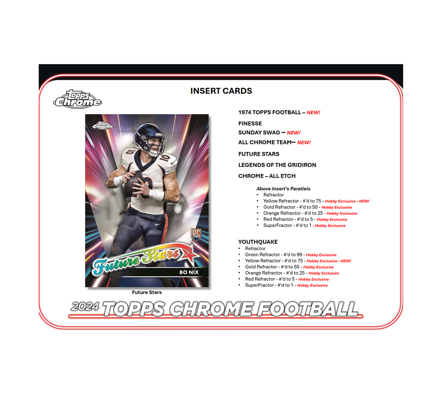 2024 Topps Chrome Football Breaker Delight 10-Box Case