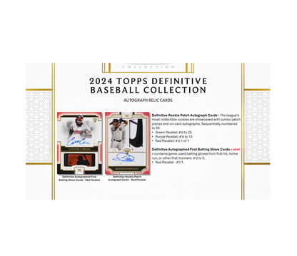 2024 Topps Definitive Collection Baseball Hobby 2-Box Case