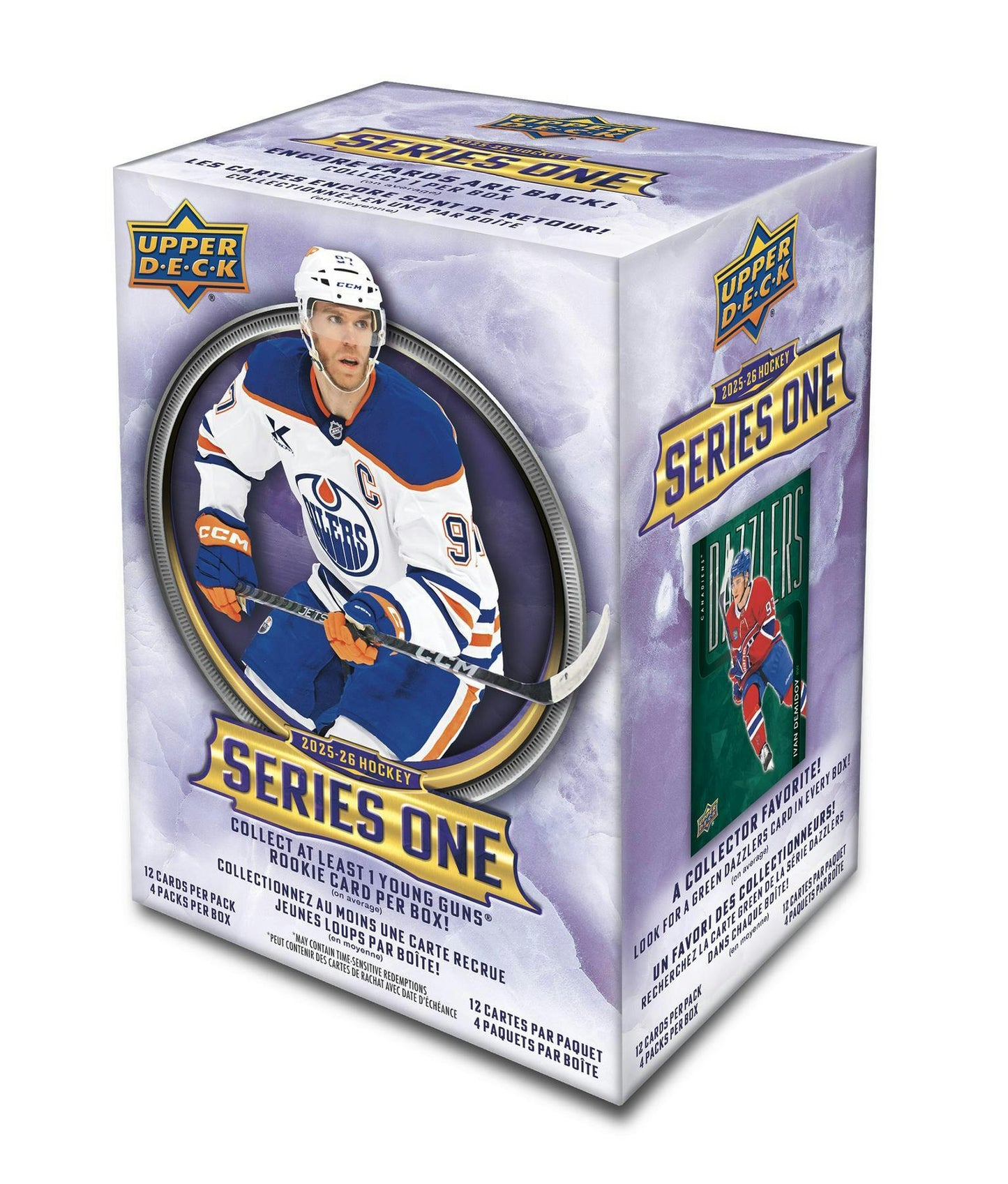 2025/26 Upper Deck Series 1 Hockey 4-Pack Blaster 20-Box Case (Presell)