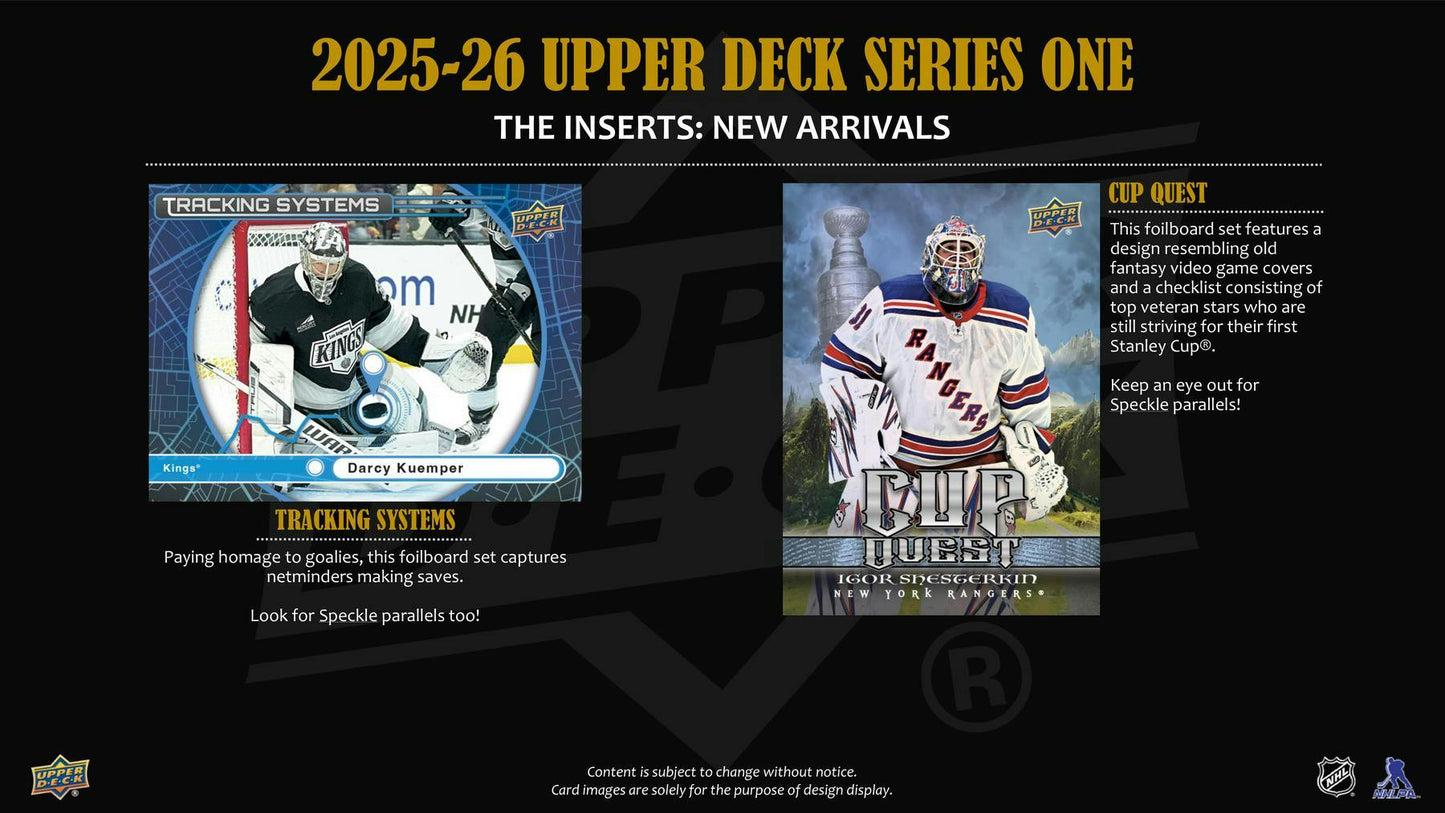 2025/26 Upper Deck Series 1 Hockey 4-Pack Blaster 20-Box Case (Presell)