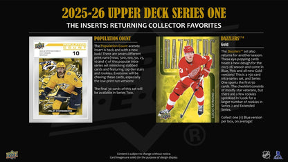 2025/26 Upper Deck Series 1 Hockey Hobby Box (Presell)
