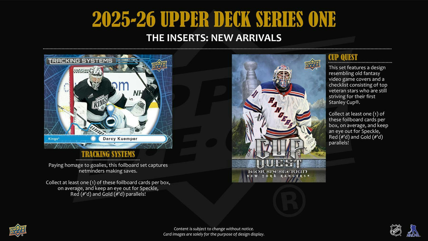 2025/26 Upper Deck Series 1 Hockey Hobby Box (Presell)