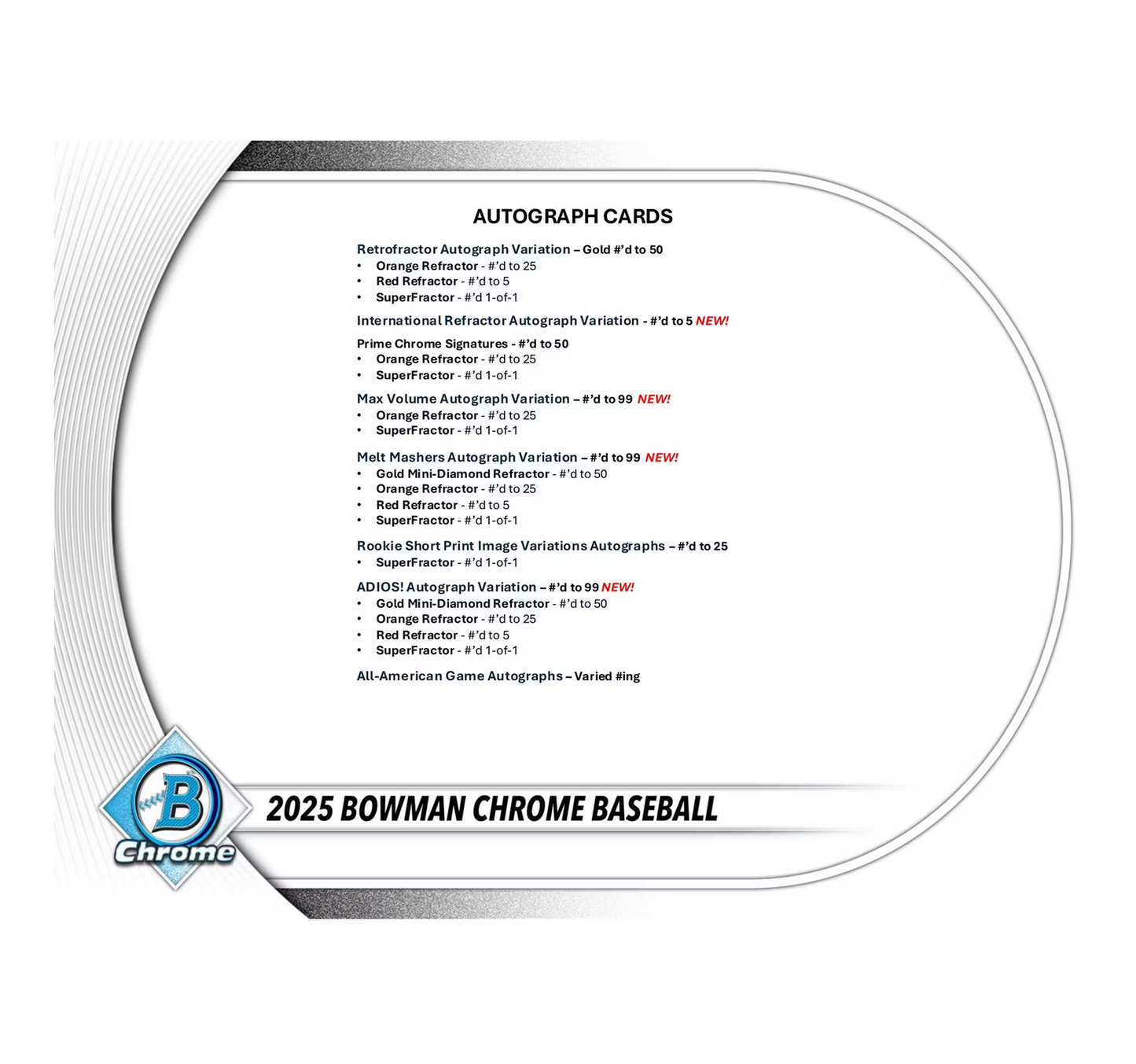 2025 Bowman Chrome Baseball Hobby 12-Box Case