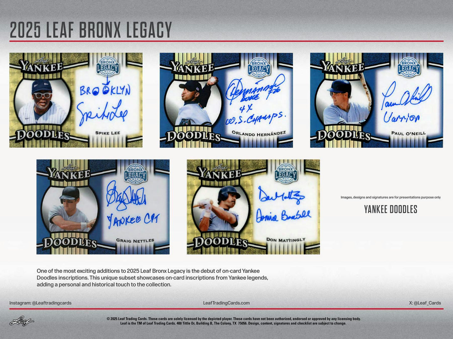 2025 Leaf Bronx Legacy Baseball Hobby 10-Box Case (Presell)