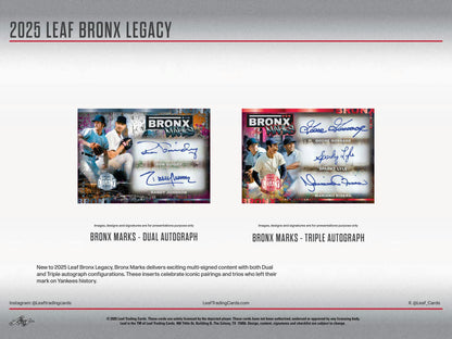 2025 Leaf Bronx Legacy Baseball Hobby 10-Box Case (Presell)