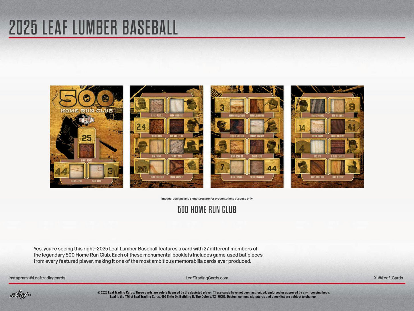 2025 Leaf Lumber Baseball Hobby Box (Presell)