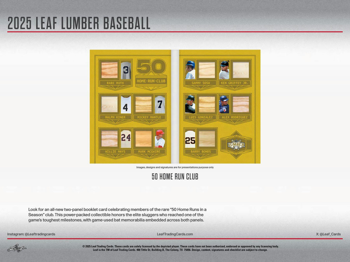 2025 Leaf Lumber Baseball Hobby Box (Presell)