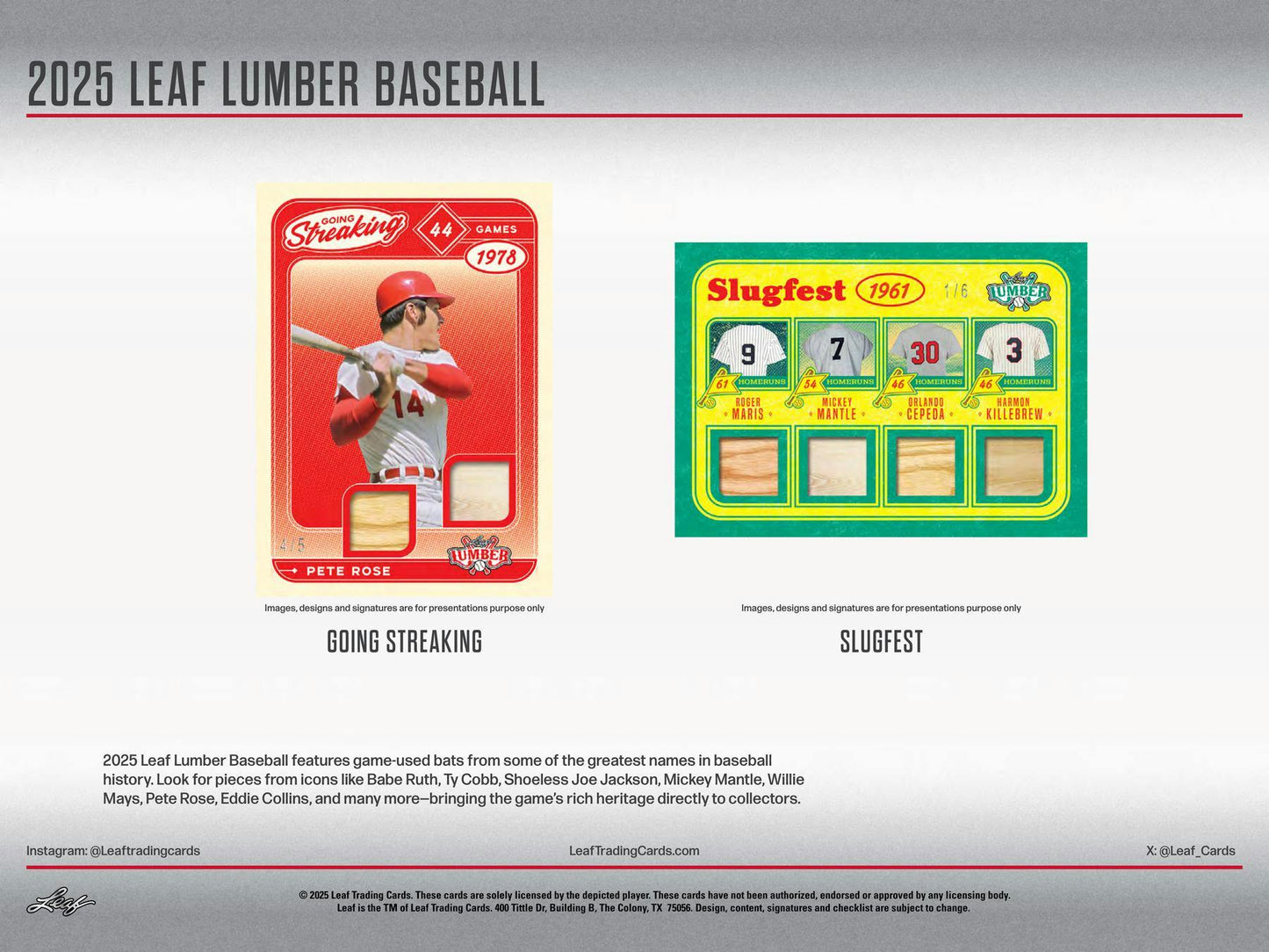 2025 Leaf Lumber Baseball Hobby Box (Presell)
