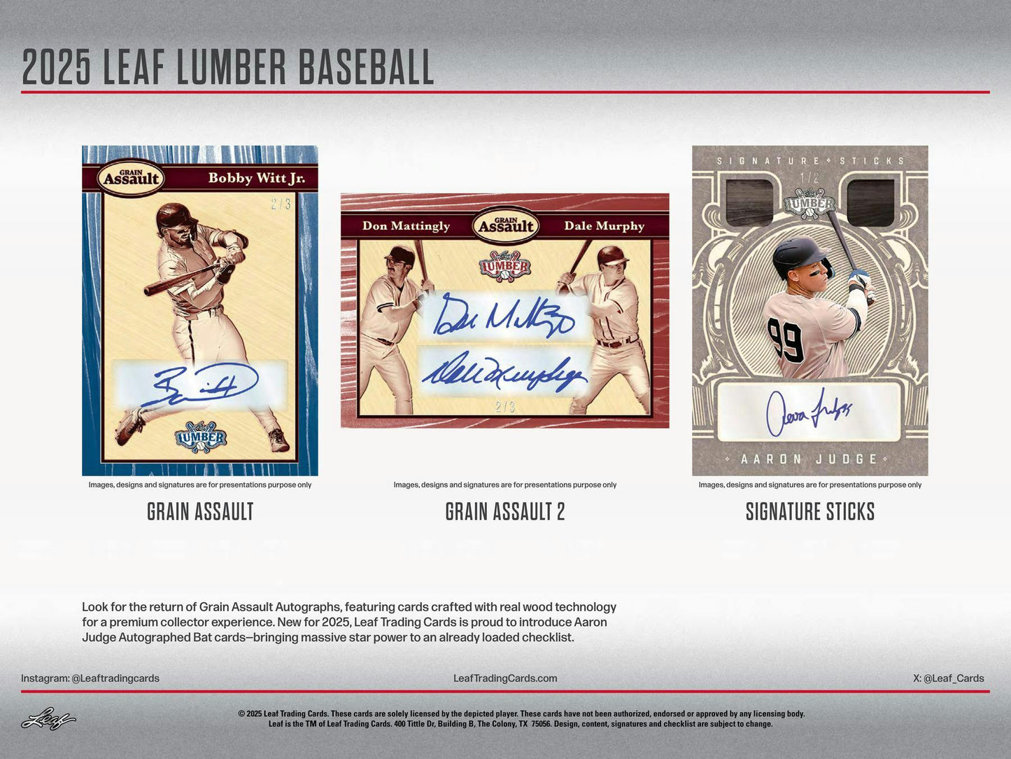 2025 Leaf Lumber Baseball Hobby Box (Presell)