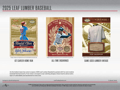 2025 Leaf Lumber Baseball Hobby Box (Presell)