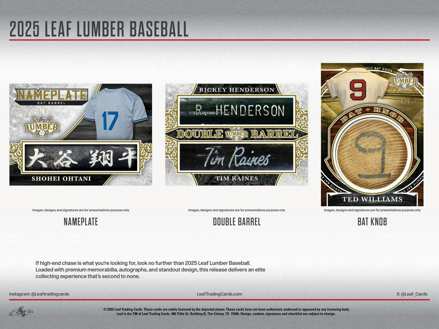 2025 Leaf Lumber Baseball Hobby Box (Presell)