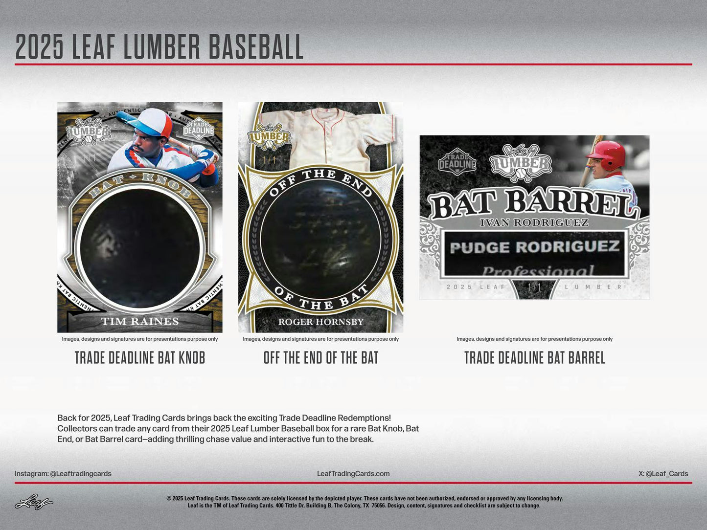 2025 Leaf Lumber Baseball Hobby Box (Presell)