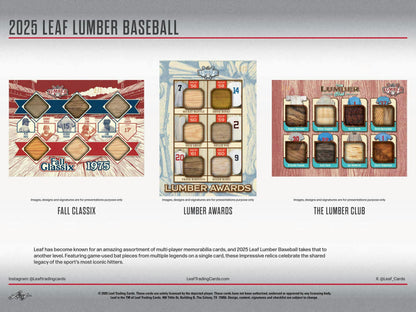 2025 Leaf Lumber Baseball Hobby Box (Presell)