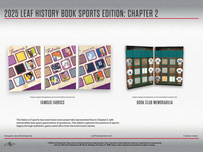 2025 Leaf History Book Sports Edition: Chapter 2 Hobby Box (Presell)