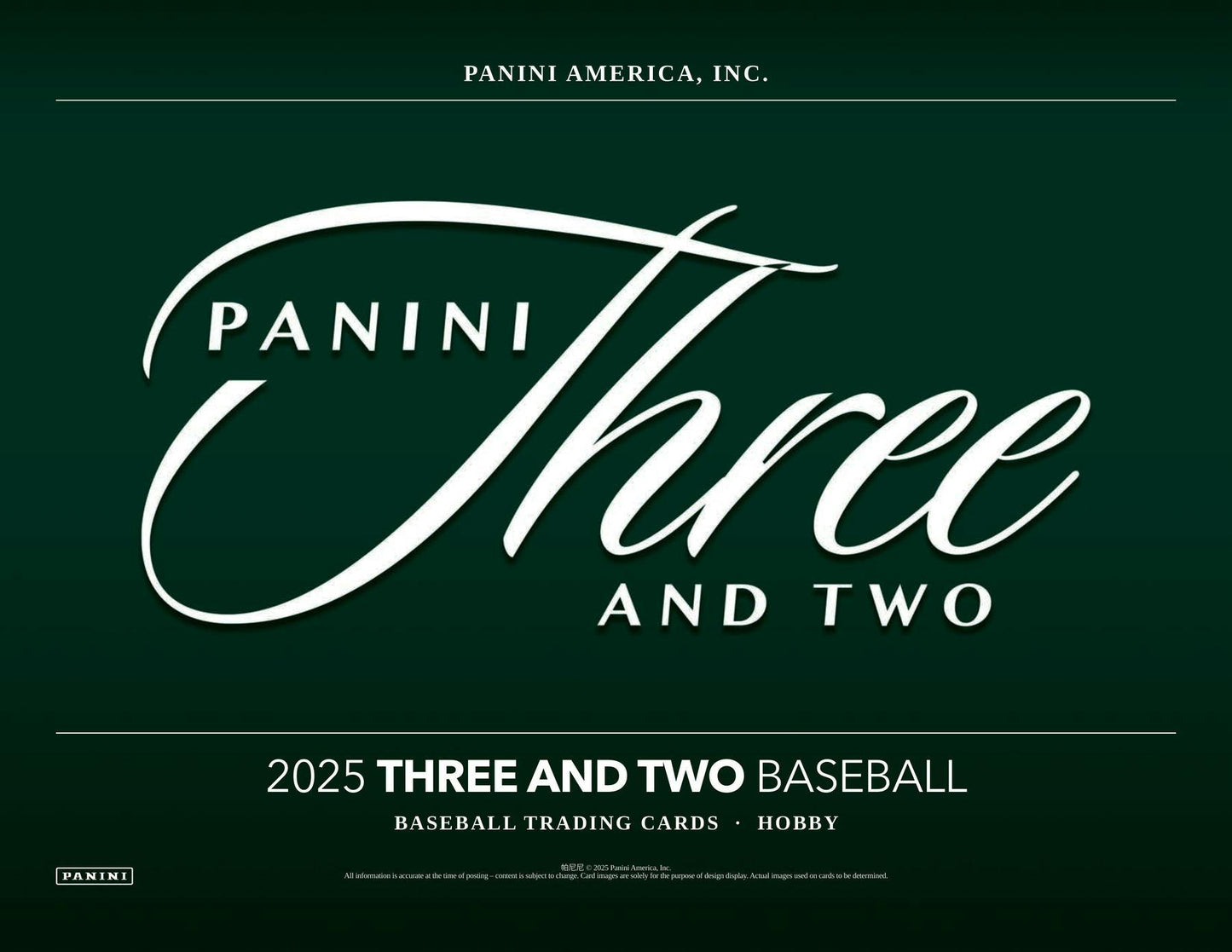 2025 Panini Three and Two Baseball Hobby Box (Presell)