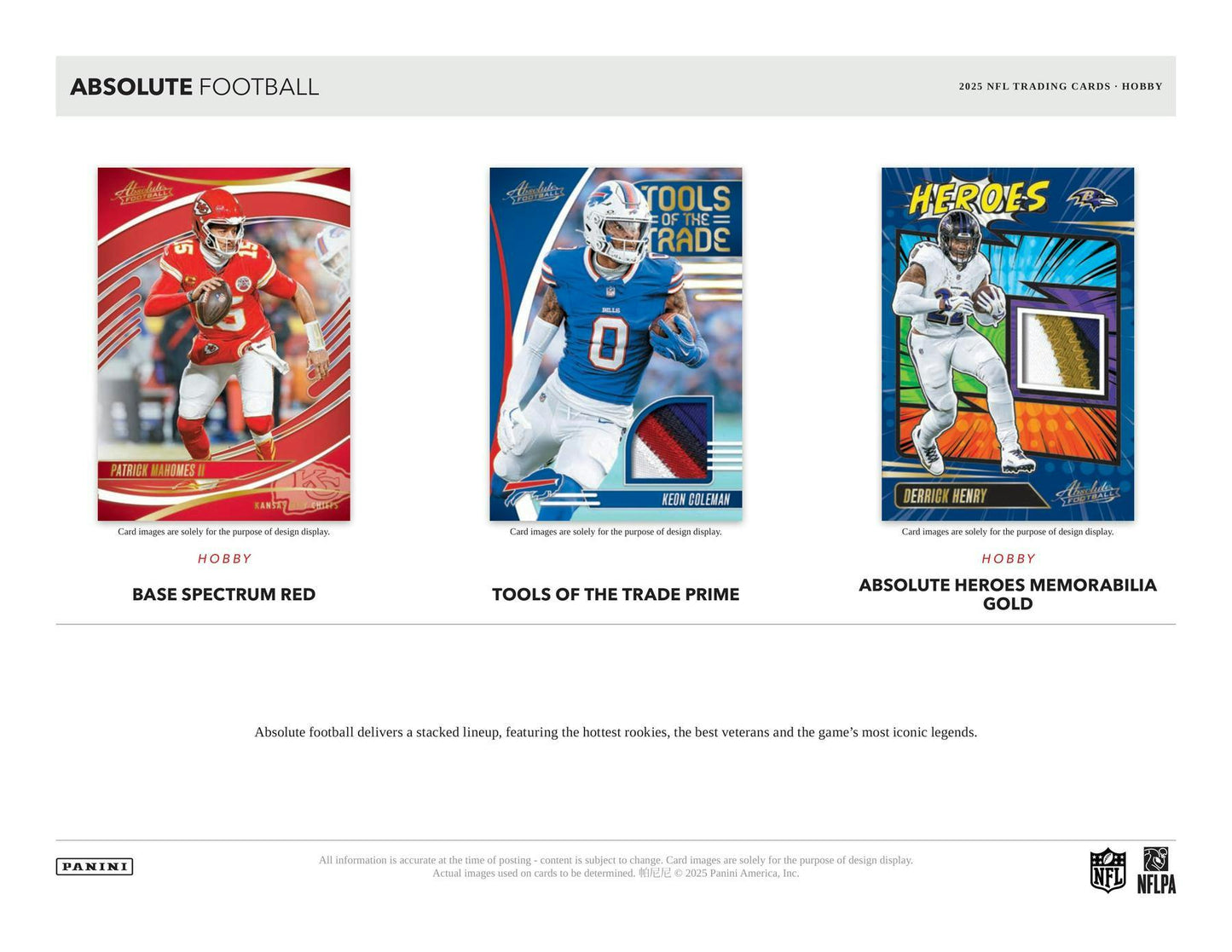 2025 Panini Absolute Football Hobby Box (Presell)