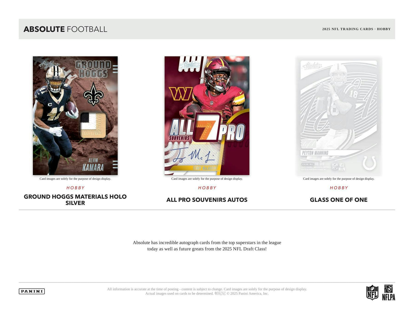 2025 Panini Absolute Football Hobby Box (Presell)