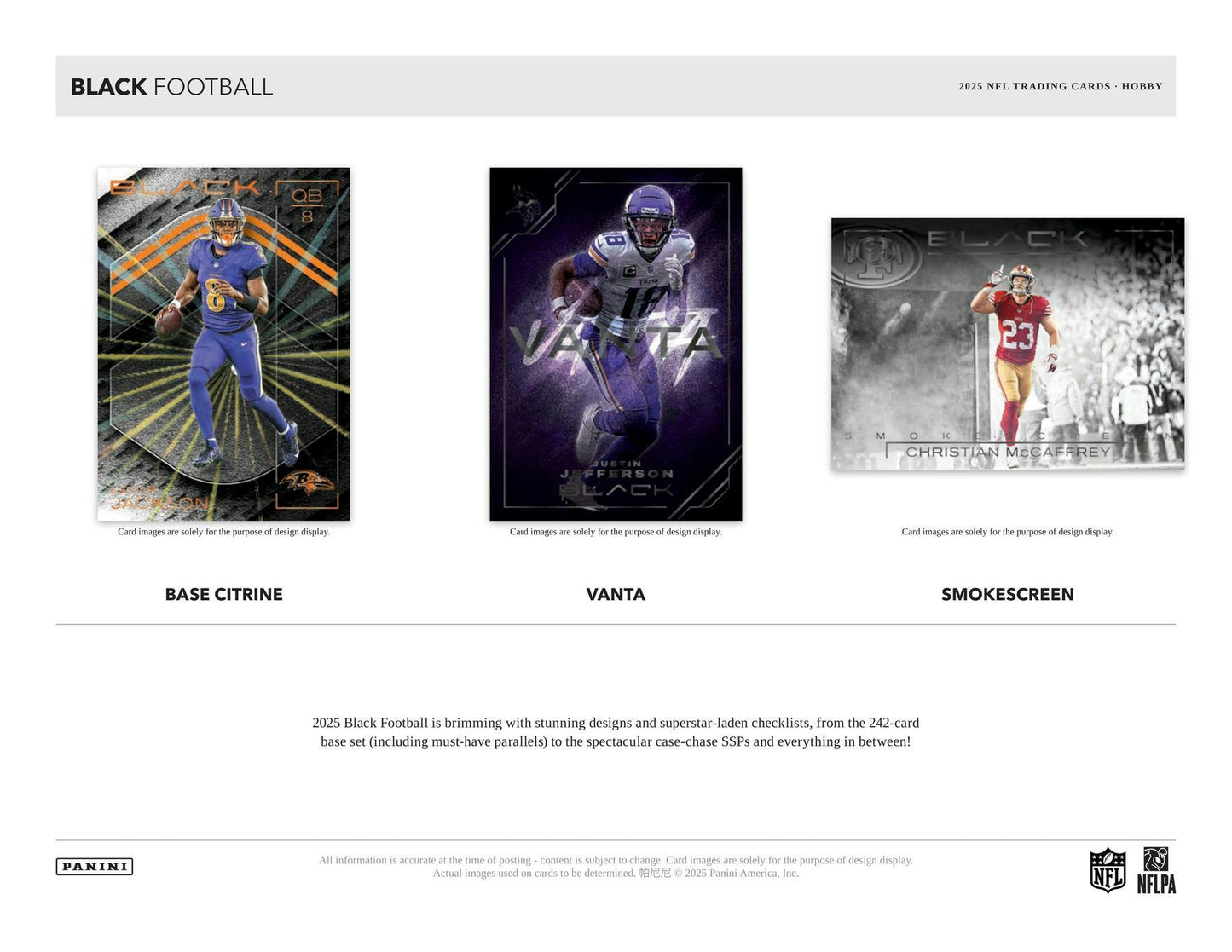 2025 Panini Black Football Hobby 12-Box Case (Presell)