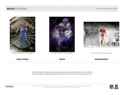 2025 Panini Black Football Hobby 12-Box Case (Presell)