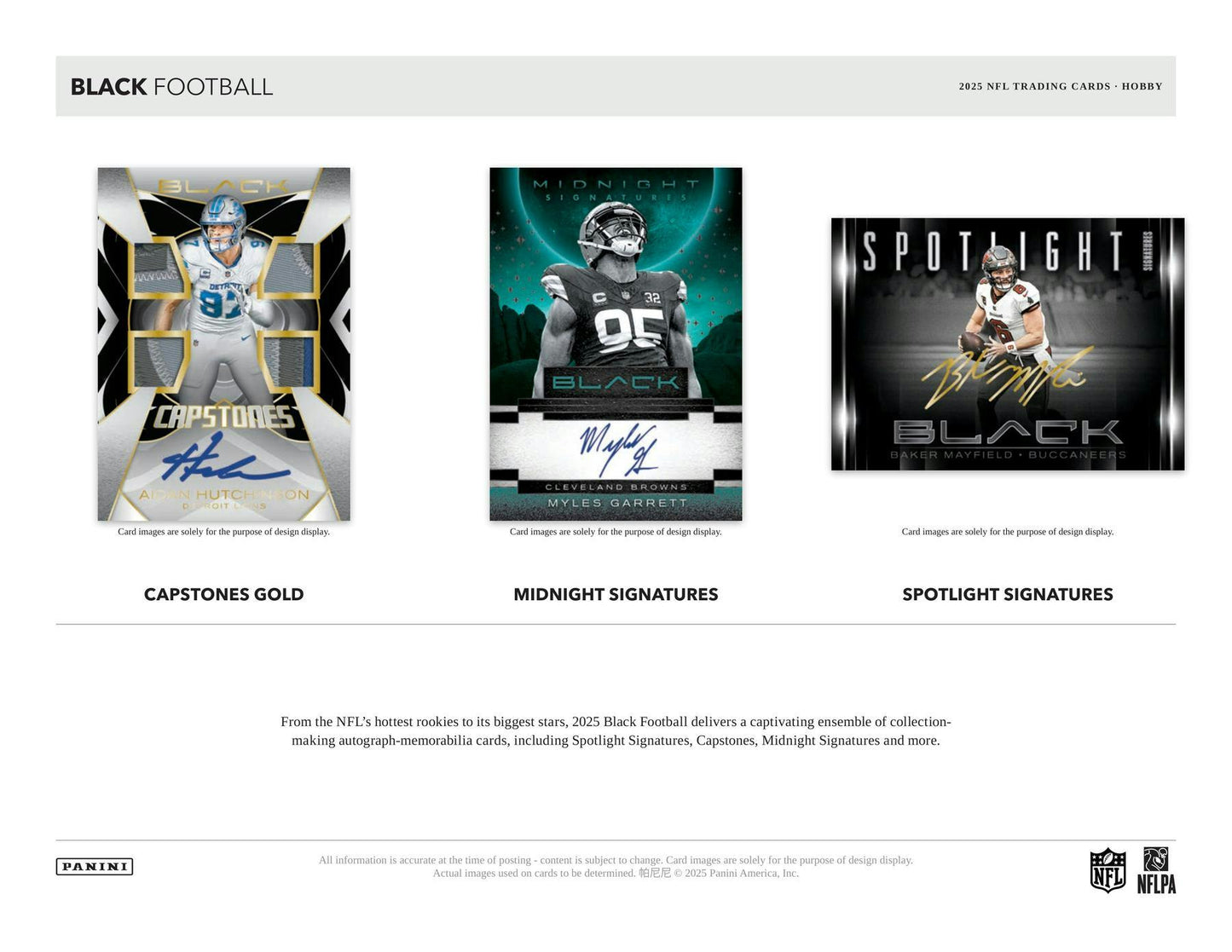 2025 Panini Black Football Hobby 12-Box Case (Presell)