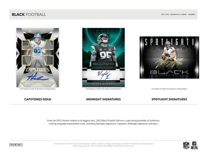2025 Panini Black Football Hobby 12-Box Case (Presell)