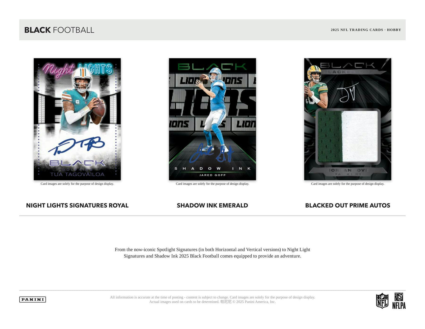 2025 Panini Black Football Hobby 12-Box Case (Presell)