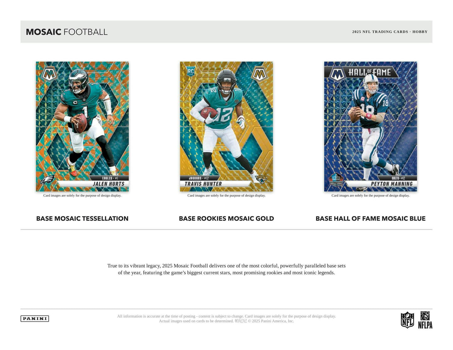 2025 Panini Mosaic Football Hobby 12-Box Case (Presell)