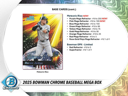 2025 Bowman Chrome Baseball Mega 20-Box Case (Presell)