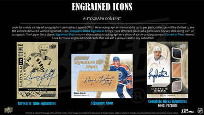 2024/25 Upper Deck Engrained Icons Hockey Hobby Box (Presell)