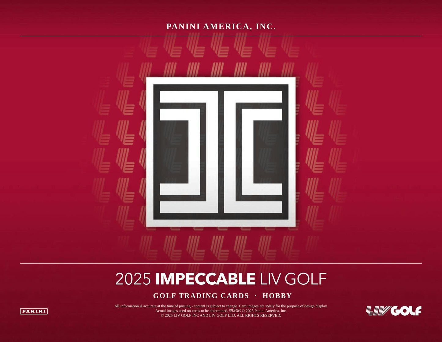 2025/26 Panini Impeccable LIV Golf Hobby 3-Box Case (Presell)
