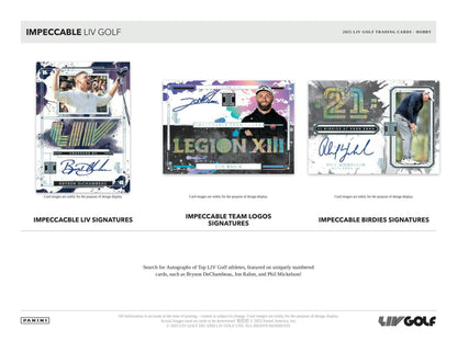 2025/26 Panini Impeccable LIV Golf Hobby 3-Box Case (Presell)