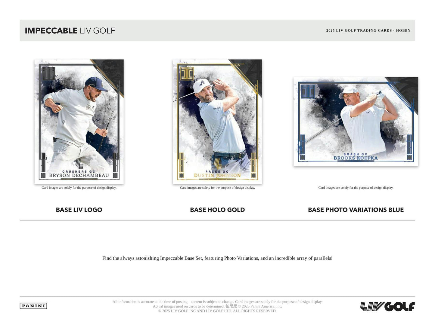 2025/26 Panini Impeccable LIV Golf Hobby 3-Box Case (Presell)